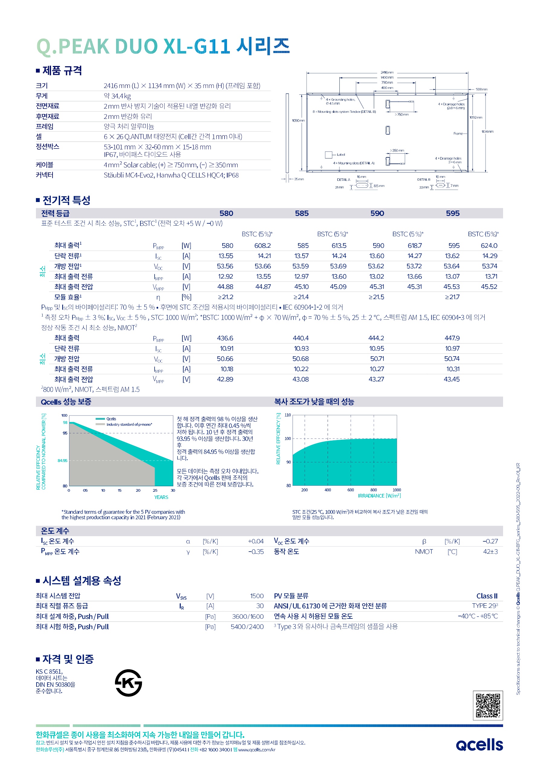 데이터시트 Qcells_Data_sheet_Q.PEAK_DUO_XL-G11-BFG_series_580-595_2022-09_Rev01_KR_2.jpg